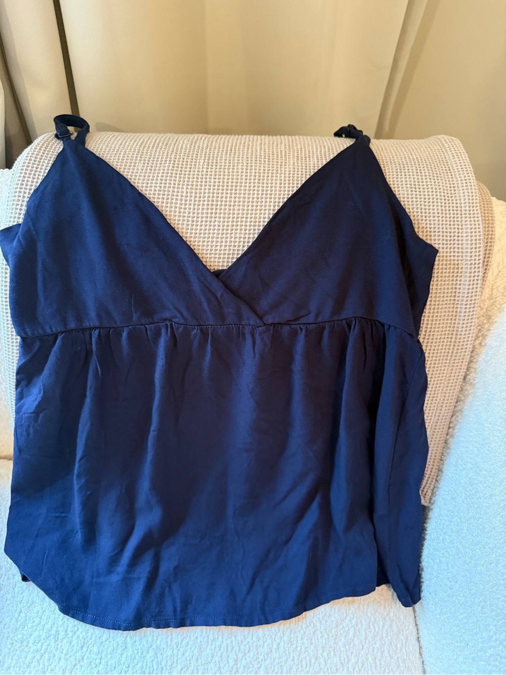 Brandy Melville Navy V-Neck Spaghetti Strap Cami